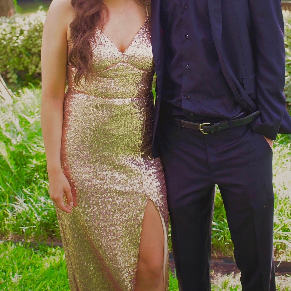 ROSE GOLD PROM DRESS